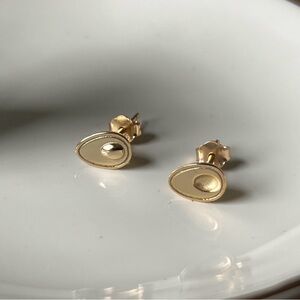 Anthropologie 18k Gold Vermeil Avocado Studs